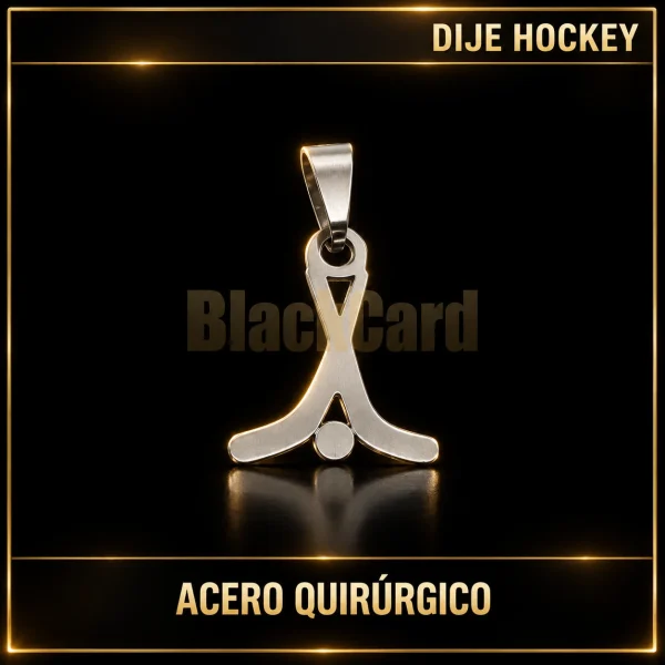DIJE HOCKEY (A.Q) — vista principal sobre fondo negro con detalles dorados