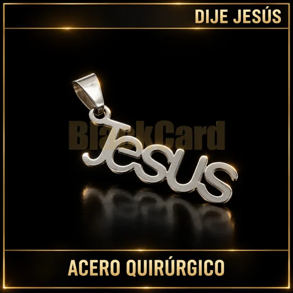 DIJE JESÚS (A.Q) — vista principal sobre fondo negro con detalles dorados