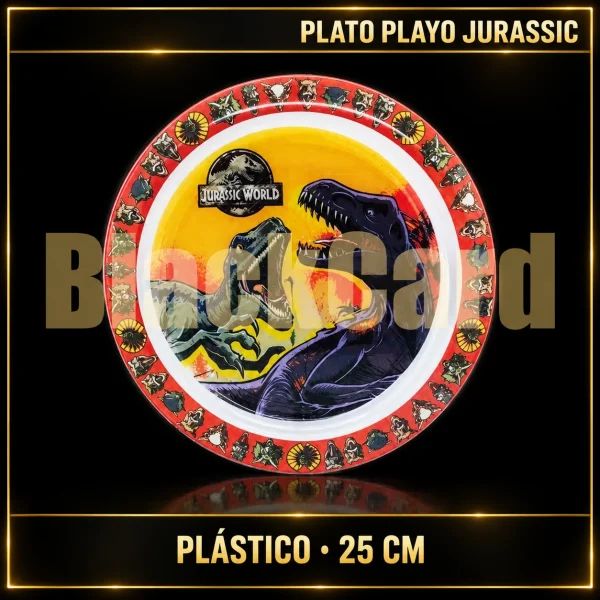 PLATO PLAYO JURASSIC INFANTIL DE PLASTICO 25CM