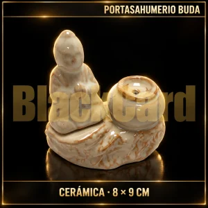 PORTA SAHUMERIO DE CERAMICA BUDA 8X9CM