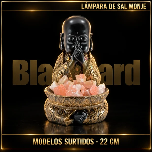 LAMPARA DE SAL MONJE MODELOS SURTIDOS 22 CM