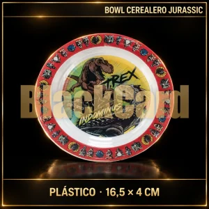 BOWL CEREALERO JURASSIC DE PLASTICO 16.5X4CM