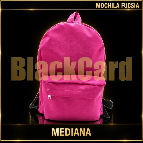 MOCHILA MEDIANA COLOR FUCSIA