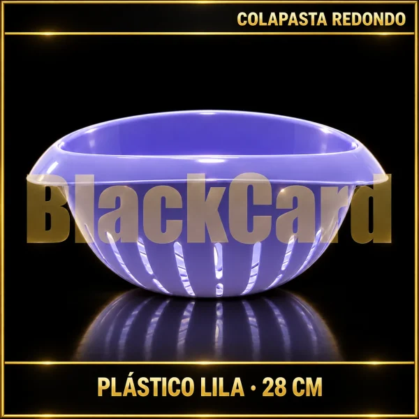 COLAPASTA REDONDO PLÁSTICO LILA 28CM