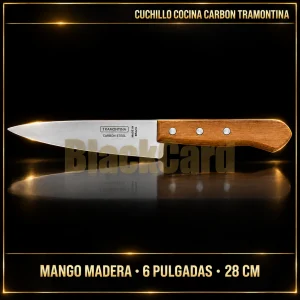 CUCHILLO COCINA CARBON 6' MANGO MADERA 28CM TRAMONTINA