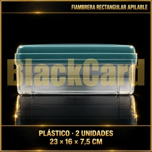 FIAMBRERA RECTANGULAR APILABLE DE PLASTICO X2 23X16X7.5CM