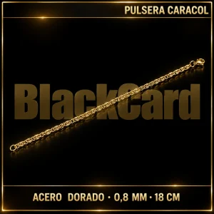 PULSERA CARACOL (0.8MM X 18CM) (ACERO DORADO)