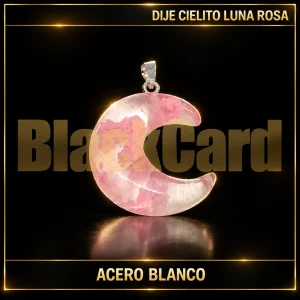 DIJE CIELITO LUNA - ROSA (ACERO BLANCO)