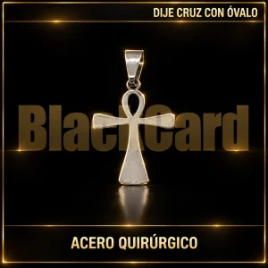 DIJE CRUZ CON ÓVALO (A.Q.)