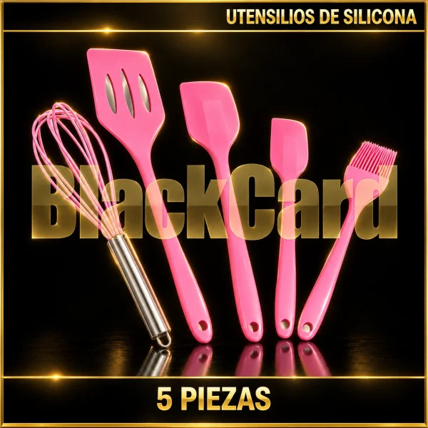 SET DE UTENSILIOS DE SILICONA x 5