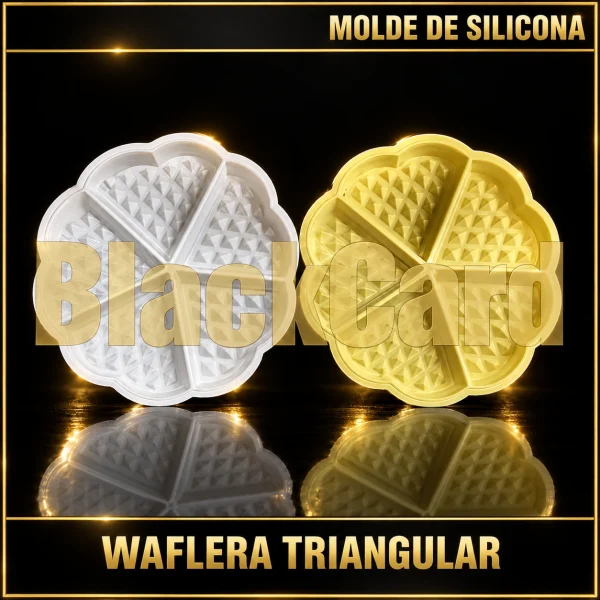 MOLDE SILICONA WAFLERA TRIANGULAR