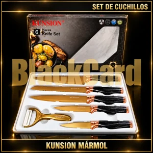 SET DE CUCHILLO LUJO KUNSION MARMOL
