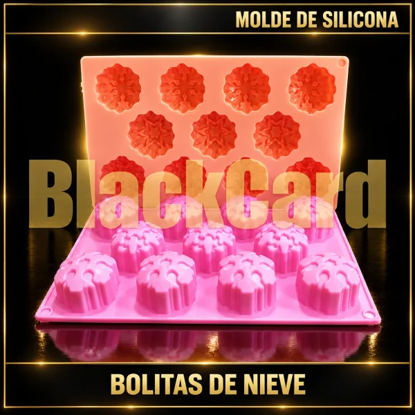MOLDE SILICONA BOLITAS DE NIEVE