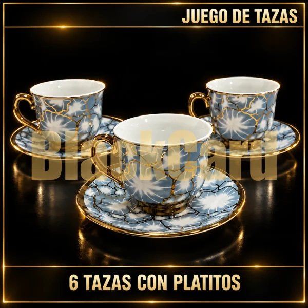 JUEGO DE TAZAS CON PLATITO x 6