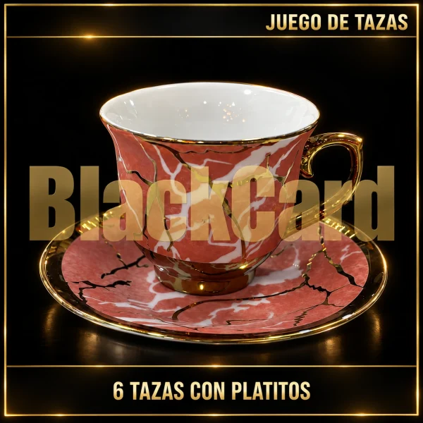 JUEGO DE TAZAS CON PLATITO x 6
