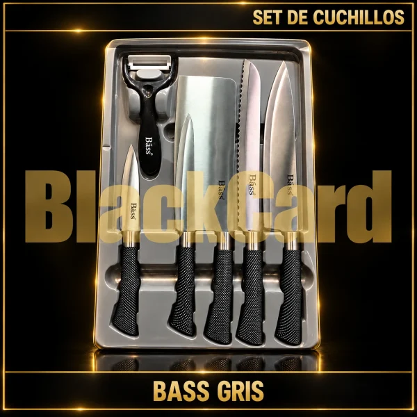 SET DE CUCHILLOS BASS GRIS