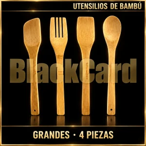 UTENSILLO BAMBU GRANDES x 4 PZAS