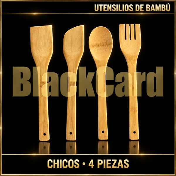 UTENSILLO BAMBU CHICO x 4 PZAS