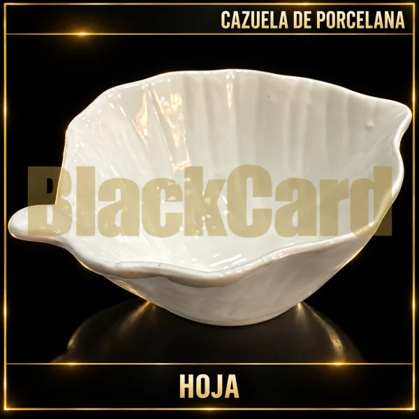CAZUELA PORCELANA HOJA