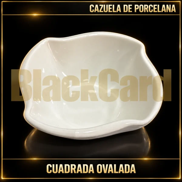 CAZUELA PORCELANA CUADRADA OVALADO