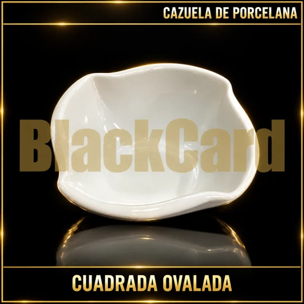 CAZUELA PORCELANA CUADRADA OVALADO