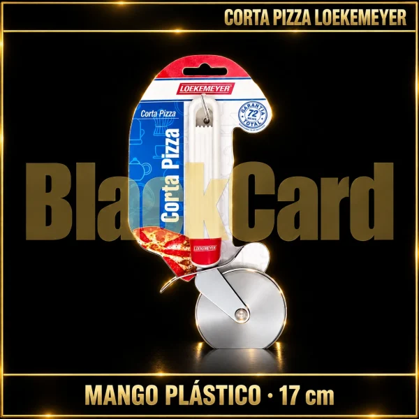CORTA PIZZA MANGO PLASTICO 17CM LOEKEMEYER
