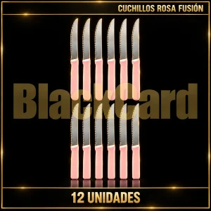 CUCHILLO DE MESA X 12 ROSA FUSION BOLSA