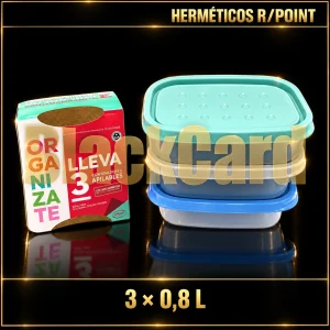 SET HERMETICO DE PLASTICO R/POINT 0.8L 3X2