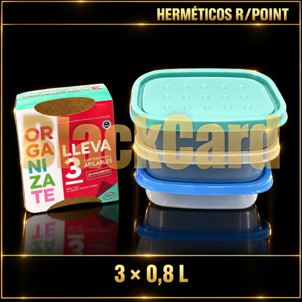 SET HERMETICO DE PLASTICO R/POINT 0.8L 3X2