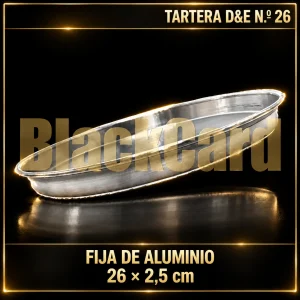 TARTERA FIJA DE ALUMINIO D&E Nº26 26X2.5CM