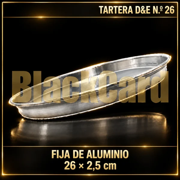 TARTERA FIJA DE ALUMINIO D&E Nº26 26X2.5CM