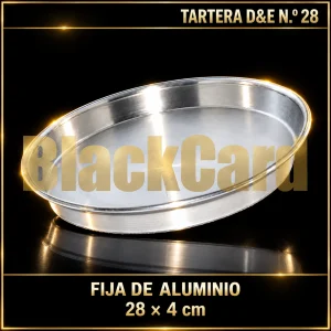 TARTERA FONDO FIJO DE ALUMINIO D&E Nº28 28X4CM