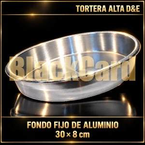 TORTERA ALTA FONDO FIJO DE ALUMINIO D&E 30X8CM