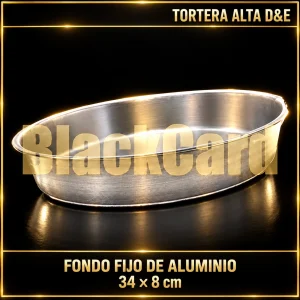 TORTERA ALTA FONDO FIJO DE ALUMINIO D&E 34X8CM