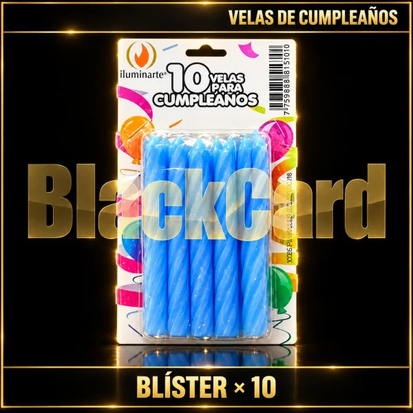 VELAS DE CUMPLEAÑOS BLISTER X10