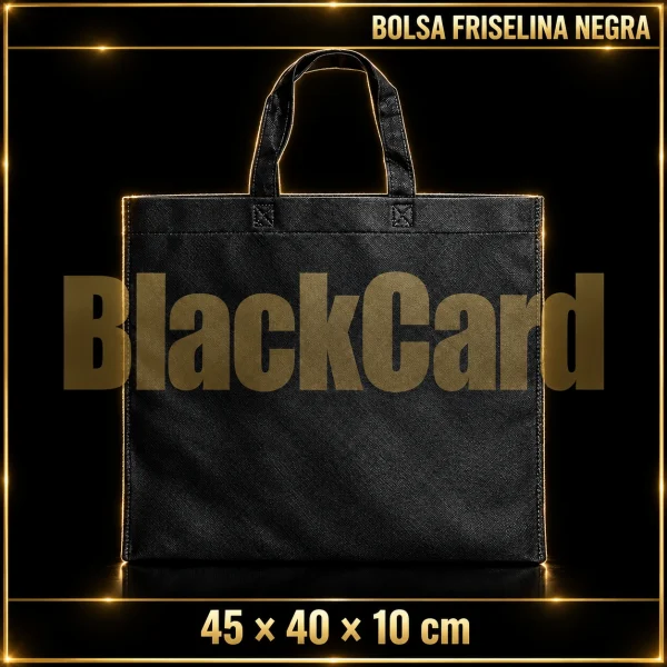 BOLSA FRISELINA NEGRA 45 x 40 x 10 cm