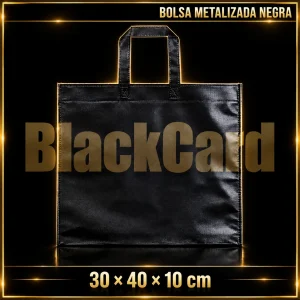 BOLSA METALIZADA NEGRA 30 x 40 x 10 cm