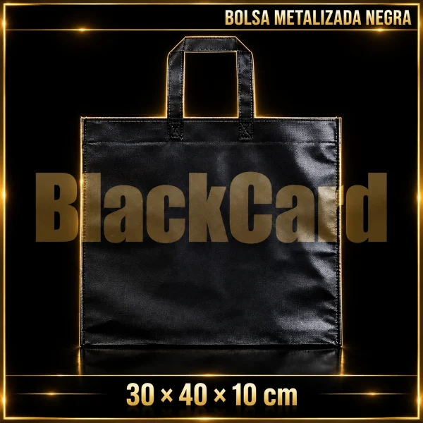 BOLSA METALIZADA NEGRA 30 x 40 x 10 cm