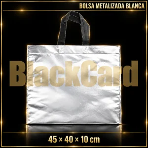 BOLSA METALIZADA BLANCA 45 x 40 x 10 cm