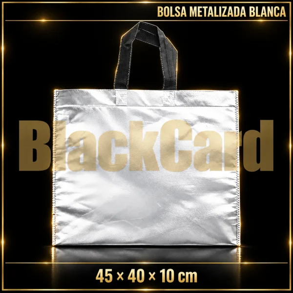 BOLSA METALIZADA BLANCA 45 x 40 x 10 cm
