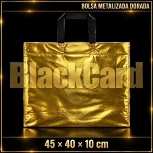 BOLSA METALIZADA DORADA 45 x 40 x 10 cm