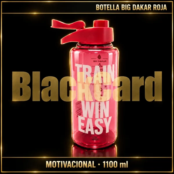 BOTELLA BIG DAKAR ROJO MOTIVACIONAL 1100ML