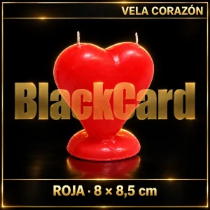 VELA CORAZÓN 8 x 8,5cm – ROJA