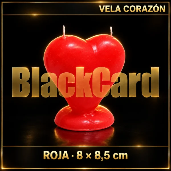 VELA CORAZÓN 8 x 8,5cm – ROJA