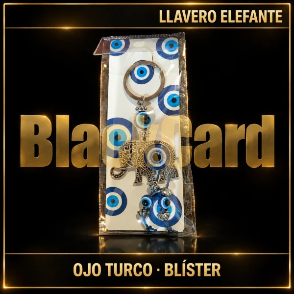 LLAVERO ELEFANTE OJO TURCO BLISTER