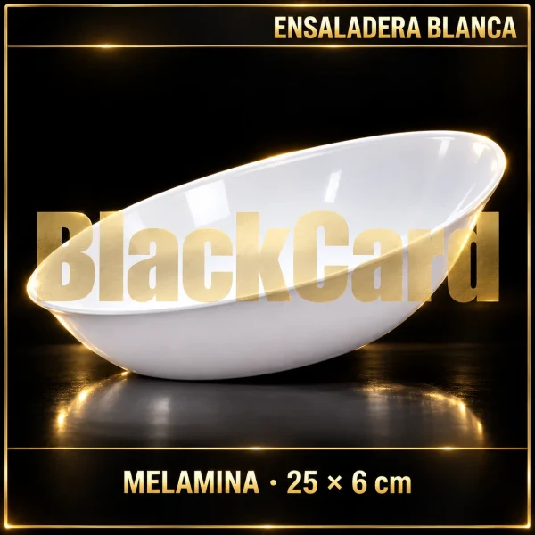 ENSALADERA BLANCA MELAMINA 25CMX6CM 10"