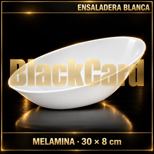 ENSALADERA BLANCA MELAMINA 30X8CM 12"