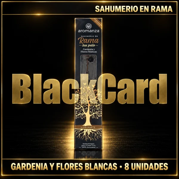 SAHUMERIO EN RAMA X8 GRADENIA Y FLORES BLANCAS ILUMINARTE