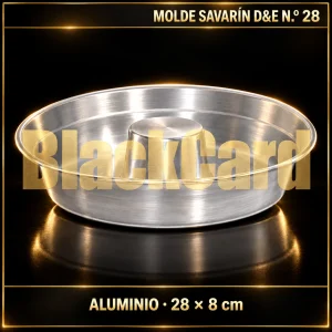 MOLDE SAVARIN DE ALUMINIO D&E Nº28 28X8CM