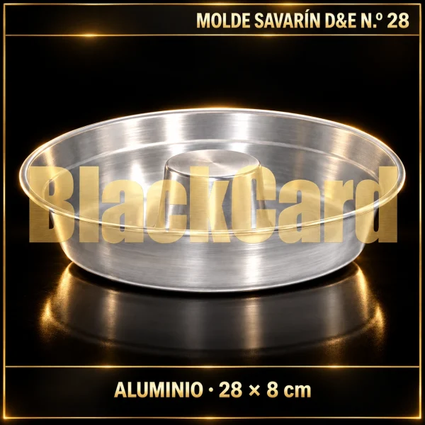 MOLDE SAVARIN DE ALUMINIO D&E Nº28 28X8CM